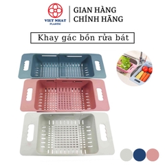 Khay, rổ gác bồn rửa chén Việt Nhật (5613) điều chỉnh được kích thước tiện lợi - Việt Nhật Plastic HN