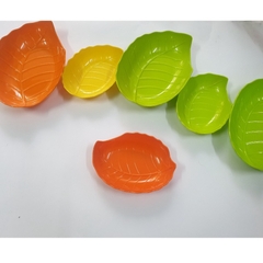 Đĩa nhựa hình lá 2 size to nhỏ đựng hoa quả, bánh kẹo, đồ ăn Việt Nhật (1241-1242) - Việt Nhật Plastic HN