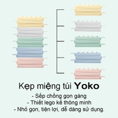 Kẹp miệng túi Yoko Inochi chất liệu nhựa nguyên sinh cao cấp phủ Ag+ kháng khuẩn khử mùi