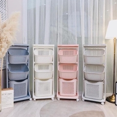 Kệ đựng đồ đa năng 3 tầng có bánh xe Việt Nhật (5567) - Việt Nhật Plastic HN