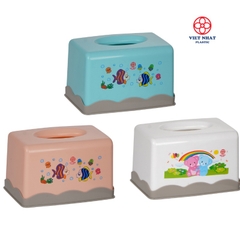 Hộp đựng giấy ăn, khăn giấy giả mây chữ nhật nhựa Việt Nhật tiện lợi (2734) - Việt Nhật Plastic HN