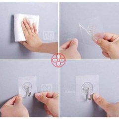 (Hàng mới) Móc dính tường trong suốt, đa năng