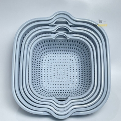 Bộ rổ nhựa vuông cao cấp kèm chậu cao cấp Hokori - Việt Nhật Plastic HN