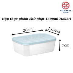 Bộ 3 hộp đựng thực phẩm chữ nhật Hokori 6533 - Việt Nhật Plastic HN