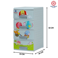 (Việt Nhật) Tủ Kitty 3T, 4T