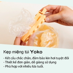 Kẹp miệng túi Yoko Inochi chất liệu nhựa nguyên sinh cao cấp phủ Ag+ kháng khuẩn khử mùi