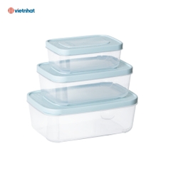 Bộ 3 hộp đựng thực phẩm chữ nhật Hokori 6533 - Việt Nhật Plastic HN