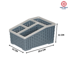 Khay nhựa tiện ích 4 ngăn Việt Nhật 2 size 5696-5688 - Việt Nhật Plastic H