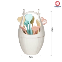 (Việt Nhật) Bộ 10 dĩa xiên hoa quả kèm lọ đựng 3399