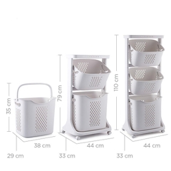 Kệ đựng đồ đa năng 3 tầng có bánh xe Việt Nhật (5567) - Việt Nhật Plastic HN