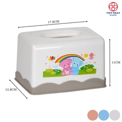 Hộp đựng giấy ăn, khăn giấy giả mây chữ nhật nhựa Việt Nhật tiện lợi (2734) - Việt Nhật Plastic HN