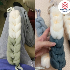 Bông tắm lưới tròn, dài mềm mịn có dây treo