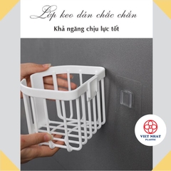 Giỏ đựng giấy vệ sinh dán tường tiện ích 3380 Việt Nhật (ĐÃ KÈM 1 MIẾNG DÁN TƯỜNG) - Việt Nhật Plastic HN