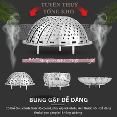 Vỉ hấp đa năng bung gập dễ dàng đồ hấp xôi, hấp bánh bao, đồ ăn cho bé
