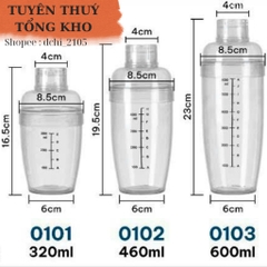 BÌNH LẮC PHA CHẾ BẰNG NHỰA - COCKTAIL SHAKER.