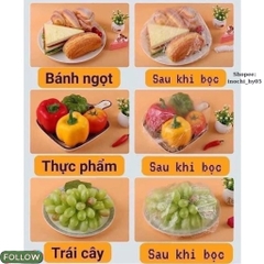 [ FREE SHIP ] Bọc Thức Ăn Hình Con Gấu Sét 100 Túi