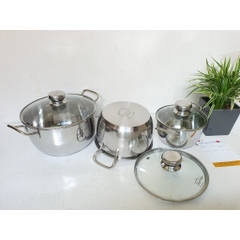 Bộ Nồi 3 Đáy Fivestar Chất Liệu Inox Bền Đẹp, Dễ Vệ Sinh Dùng Được Trên Bếp Gas, Bếp Hồng Ngoại Và Bếp Từ