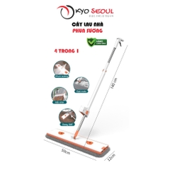 Chổi Lau Nhà Phun Sương Cỡ Lớn 50cm Kyo Seoul Cây Lau Nhà 360 Độ Đa Năng Tiện Lợi Dễ Dàng Sử Dụng