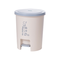 Thùng Rác Nhựa Tròn Đạp Chân Phù Hợp Sử Dụng Trong Gia Đình, Văn Phòng Dung Tích 12L Bật Rác Cao Cấp