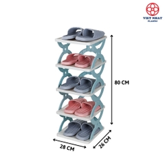 Kệ Để Giày Dép Chữ X 5 Tầng 5582 Việt Nhật, Kệ X Dễ Tháo Lắp Chịu Lực Tốt, Độ Bền Cao