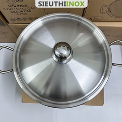 Nồi Luộc Gà Inox 430 Fivestar HT cook Size 32cm Nắp Inox 1 Đáy Dùng Được Mọi Loại Bếp