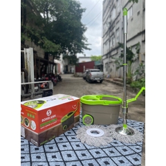 Bộ Chổi Lau Nhà Xoay 360 độ gồm 2 bông chổi bằng sợi