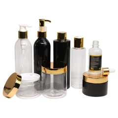 CHAI MỸ PHẨM NẮP MẠ VÀNG/BẠC NHỰA PET CAO CẤP ; DUNG TÍCH 150ML - 500ML