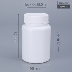 CHAI NHỰA HDPE ĐỰNG THUỐC VIÊN/THUỐC BỘT DƯỢC PHẨM; DUNG TÍCH 20ML - 200ML