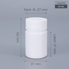 CHAI NHỰA HDPE ĐỰNG THUỐC VIÊN/THUỐC BỘT DƯỢC PHẨM; DUNG TÍCH 20ML - 200ML