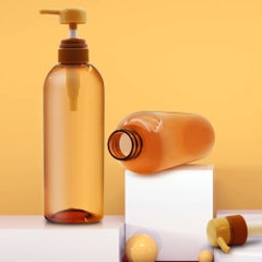 CHAI MỸ PHẨM NHỰA PET THÂN TRỤ TRÒN CAO CÓ VÒI NHẤN; DUNG TÍCH 600ML - 1000ML