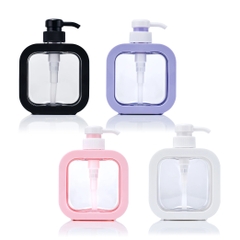 CHAI DẦU GỘI/SỮA TẮM DÁNG VUÔNG NHỰA PET ; DUNG TÍCH 300ML - 500ML