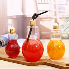 CHAI  NHỰA PET ĐỰNG THỰC PHẨM HÌNH BÓNG ĐÈN; DUNG TÍCH 250ML