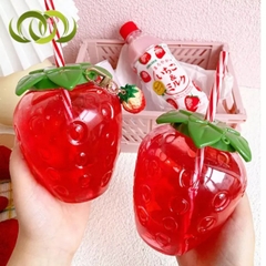 HŨ NHỰA PET ĐỰNG THỰC PHẨM HÌNH DÂU TÂY; DUNG TÍCH 500ML