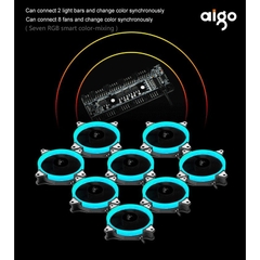 Bộ 5 quạt LED AIGO RGB 12cm + mạch điều khiển