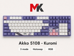 Bàn Phím Cơ Akko 5108 Kuromi 3 Mode (Cũ) - Hotswap Mạch Xuôi, Akko Yellow Pro | MKShop