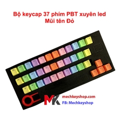 Bộ keycap 37 phím Rainbow PBT xuyên led cho bàn phím cơ