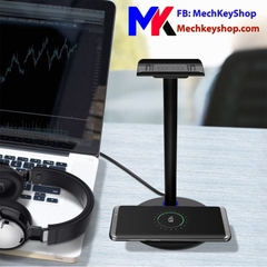 GIÁ TREO TAI NGHE KIM LOẠI NEW BEE KIÊM SẠC KHÔNG DÂY