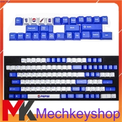 Bộ keycap PBT 132 nút thick PBT in Dye Sub Cherry profile chủ đề Pepsi