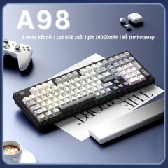 Bàn Phím Cơ Xinmeng A98 - Hotswap, LED RGB, 3 Chế Độ Kết Nối | MKShop