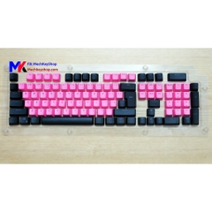 Bộ keycap 104+2 phím pbt double shot xuyên led - Đen