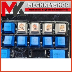 Bộ keycap Genshin Impact PBT in dye sub 134 phím dùng được cho razer