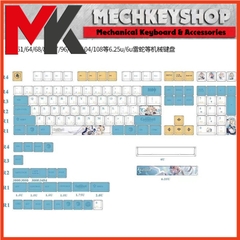 Bộ keycap Genshin Impact PBT in dye sub 134 phím dùng được cho razer