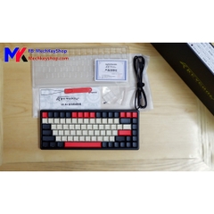 Bàn phím cơ mini không dây Keycool KC84 - Keycap PBT Ninja, Led Trắng, Switch Gateron Black [MKSHOP]