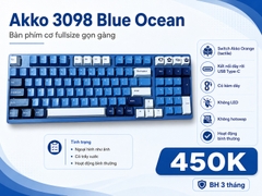 Bàn Phím Cơ Akko 3098 Blue Ocean (Cũ) - Switch Akko Orange, Dây Type-C | MKShop