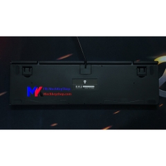 Bàn phím cơ MK K001s, Switch GATERON quang học, RGB, LED nháy theo nhạc, Driver tiếng anh, chống nước