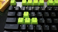 Bộ keycap 104+2 phím pbt double shot xuyên led xanh lá