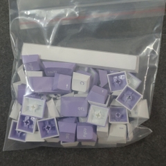 Bộ Keycap 68 phím White Purple PBT double shot tháo phím NJ68