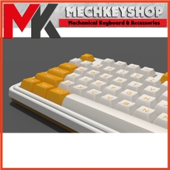 Bàn phím cơ FL-Esports CMK87 Yellow & White 3 Mode (Type-C / Bluetooth / 2.4G) - Hàng chính hãng