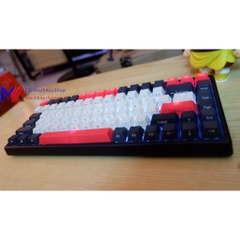 Bàn phím cơ mini không dây Keycool KC84 - Keycap PBT Ninja, Led Trắng, Switch Gateron Black [MKSHOP]