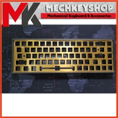 Bộ vỏ màu smoke (đen trong) và plate đồng cho bàn phím cơ NJ68